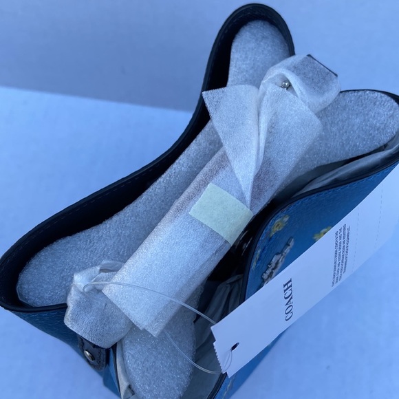 New COACH Mini Town Bucket Bag With Floral Bow Print - Picture 4 of 5